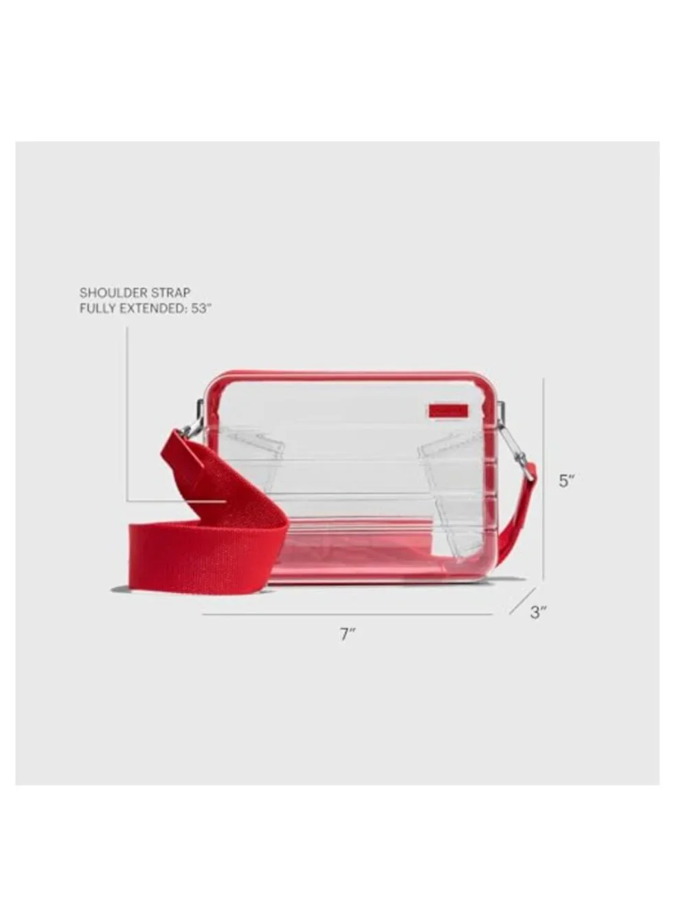 Clear Crossbody Stadium Bag with Adjustable Strap